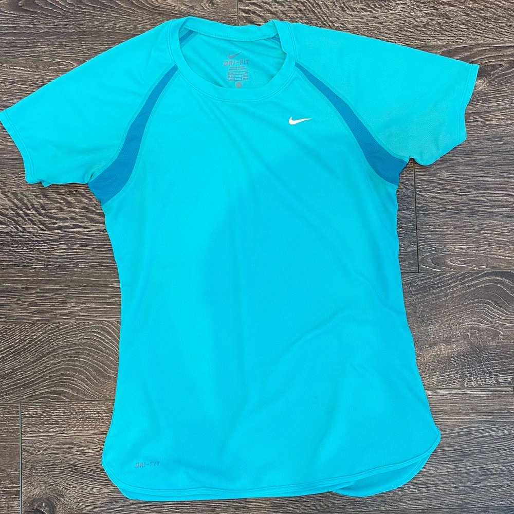 Nike Dri-Fit teal athletic shirt